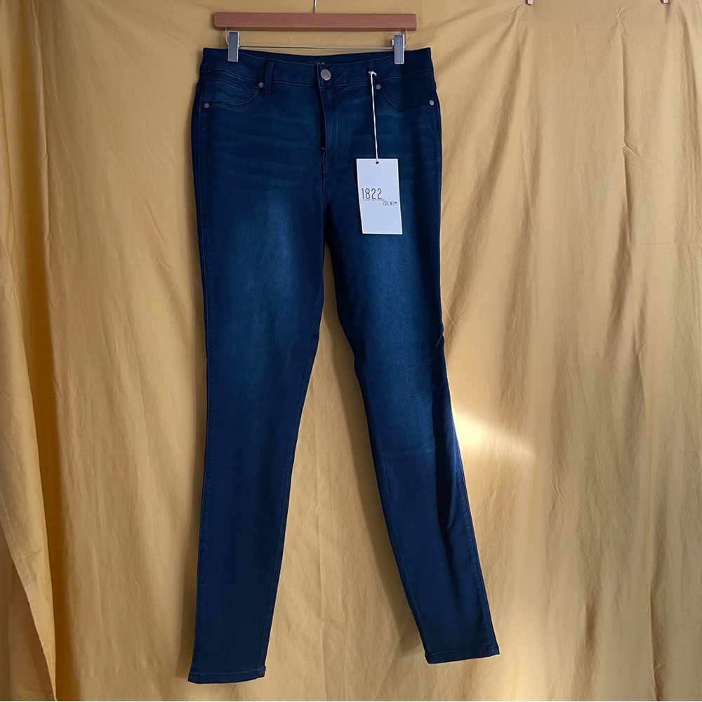 Butter Denim high rise skinny stretch jeans.